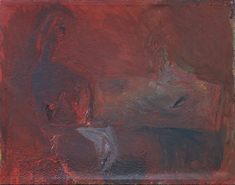 frau-freigestellt,150x190cm, Eitempera /Nessel, gegenständliche Malerei, Eitempera-Bild