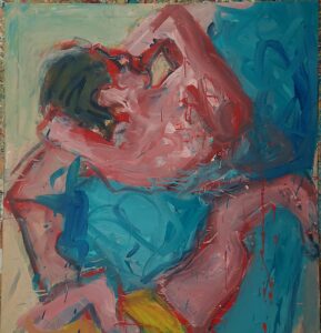 Im Schwimmbad, 95x103 cm