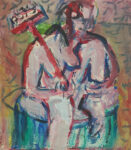 putzfrauenbrunnen-juli2025, 85x75 cm, auf grundiertem packpapier