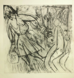 im bus im bus, kaltnadelradierung