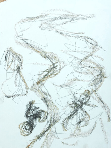 vorbei an der Gedaechtniskirche zum Meer, Grafit, Schokolade vorbei an der Gedaechtniskirche zum Meer, Grafit, Schokolade