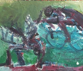 Mücke und Radfahrer*in, 50x70 cm Mücke und Radfahrer*in, 50x70 cm