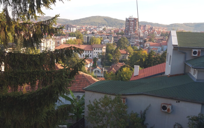 view on Aranđelovac, Serbia, from Saundra's balkony